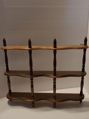 Vintage French Napoleon III style three-tier wall-hanging shelving unit